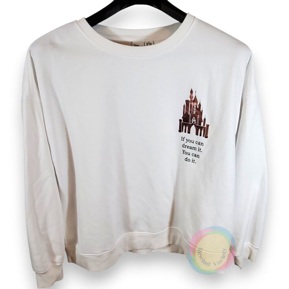 Disney Cinderella Castle Metallic Red Sweatshirt XL